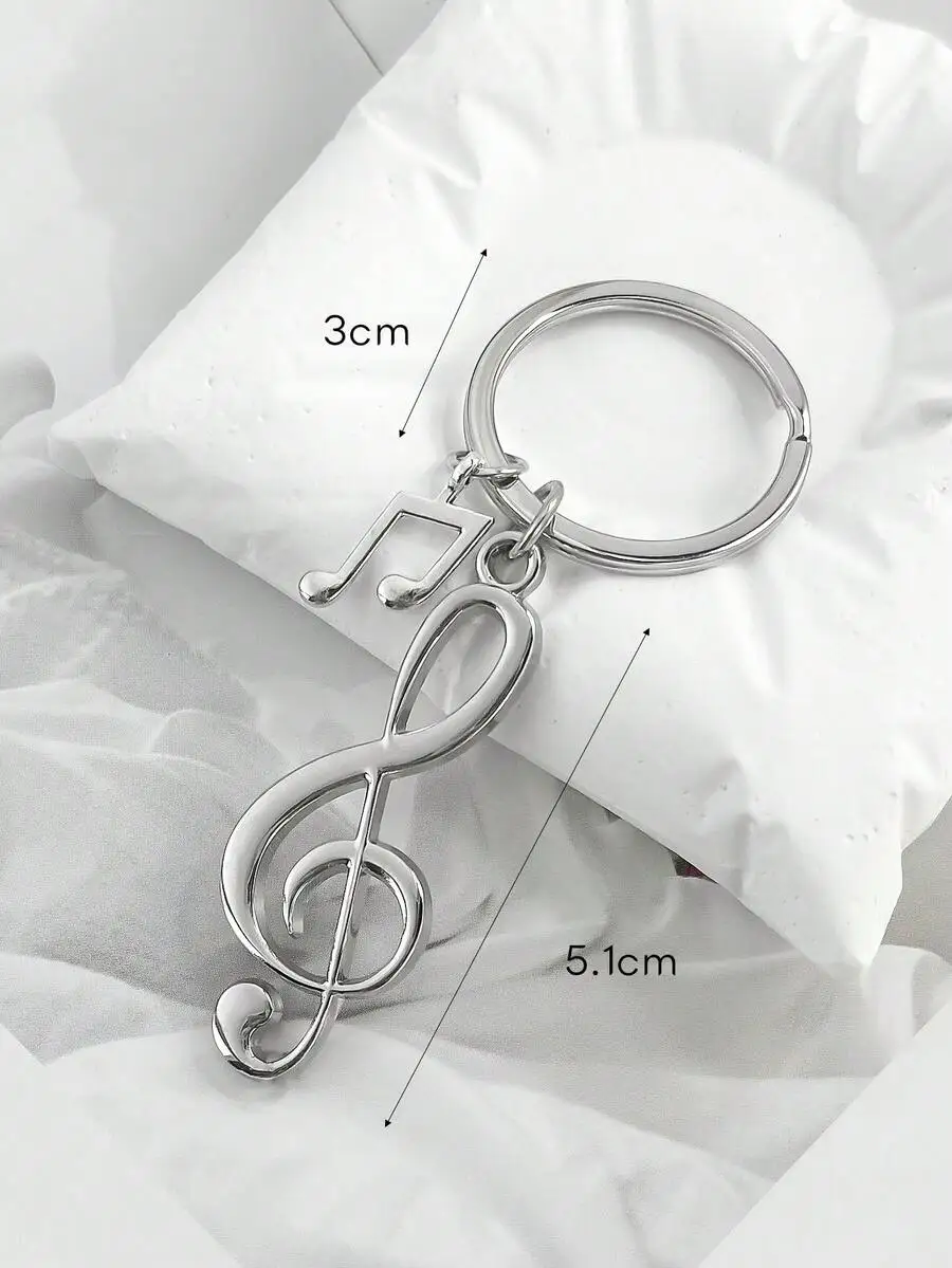 

Creative Music Note Keychain Metal Pendant For Car Bag Charm Gift Adult