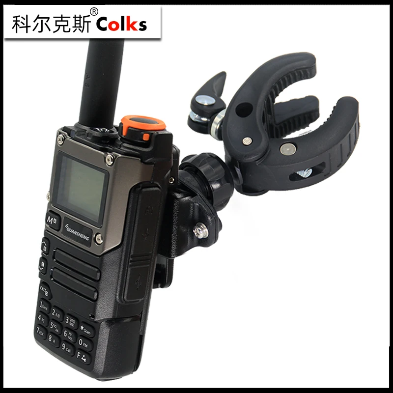 Cocls Handheld Radio Holder Suitable For Motorcycle Handlebar Clamp Holder Suitable For Radio Microphone Holder With Back Clip