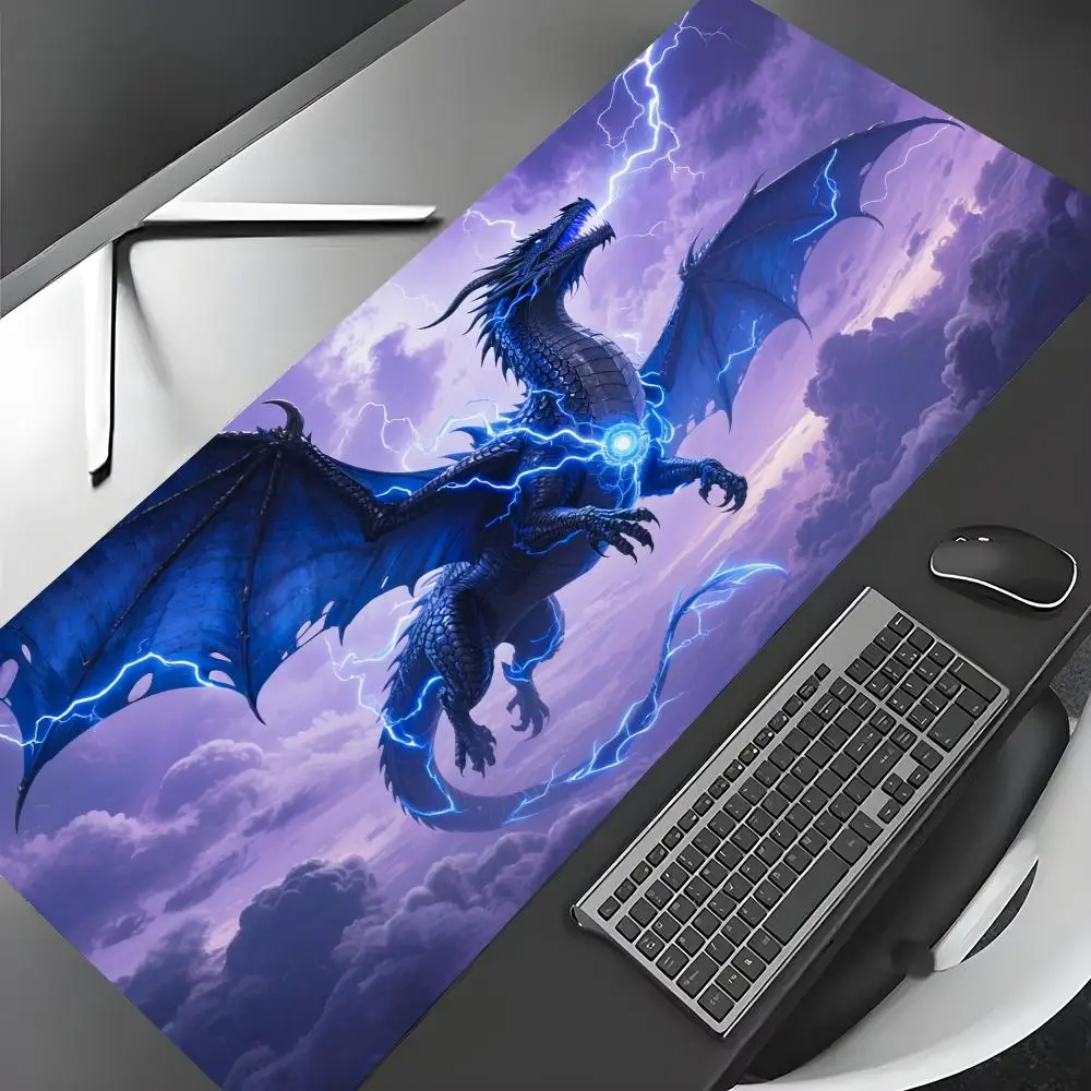 لوحة ماوس Lightning Flying Dragon المطاطية المضادة للانزلاق، ملحقات الكمبيوتر، لوحة ماوس مناسبة للمكتب واللعبة