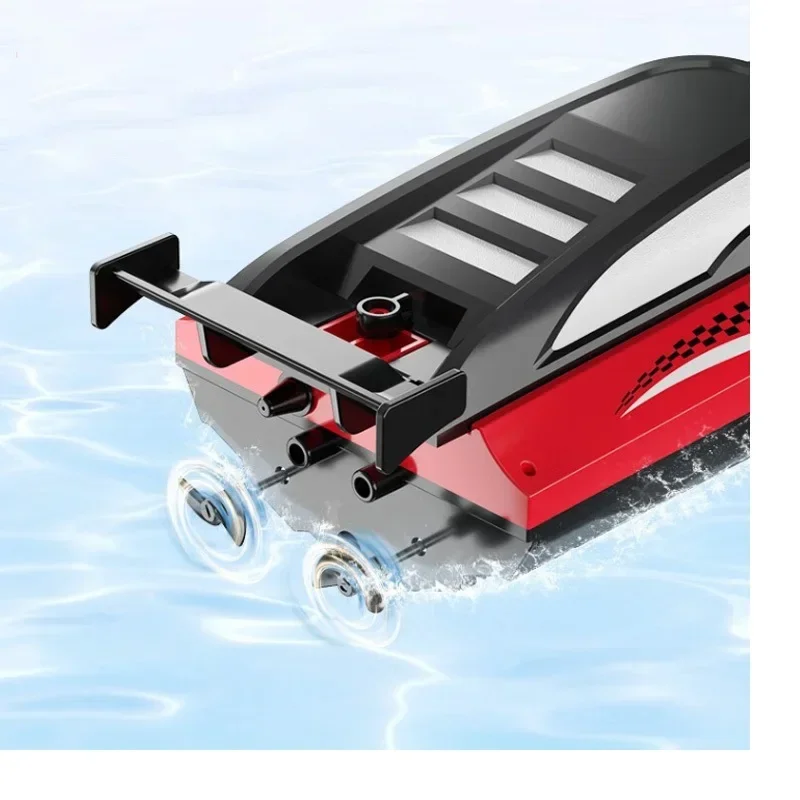 2.4GHz RC Boat Remote Kids Mini Electric Speedboat Summer Water Play High-Speed Racing Boat Submarine Boys Toy Teens Kids Gifts