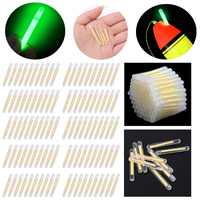 100pcs Fishing Pole Glow Sticks 3.5/4/4.5mm Waterproof Night Tackle Fishing Sticks Float Rod Lights for Night Outdoor Fishing