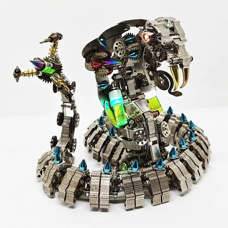

Mechanical king of glasses rattlesnake difficult metal assembly model ornament three-dimensional hand-assembled 3D toy