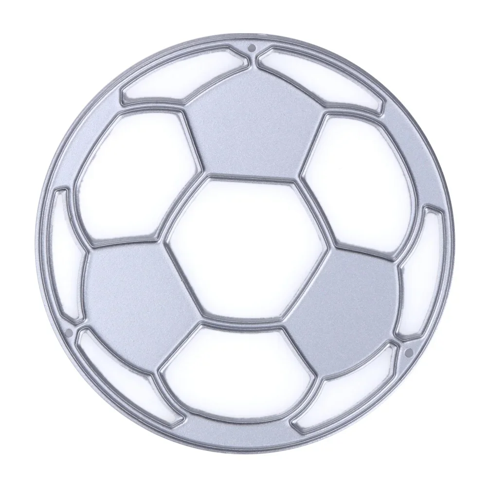 1/2 Stück Kohlenstoffstahl Fußball-Stanzformen Schablone für DIY Handgemachtes Scrapbook Album Papierkarten Kunst Prägung Heimdekoration Handwerk