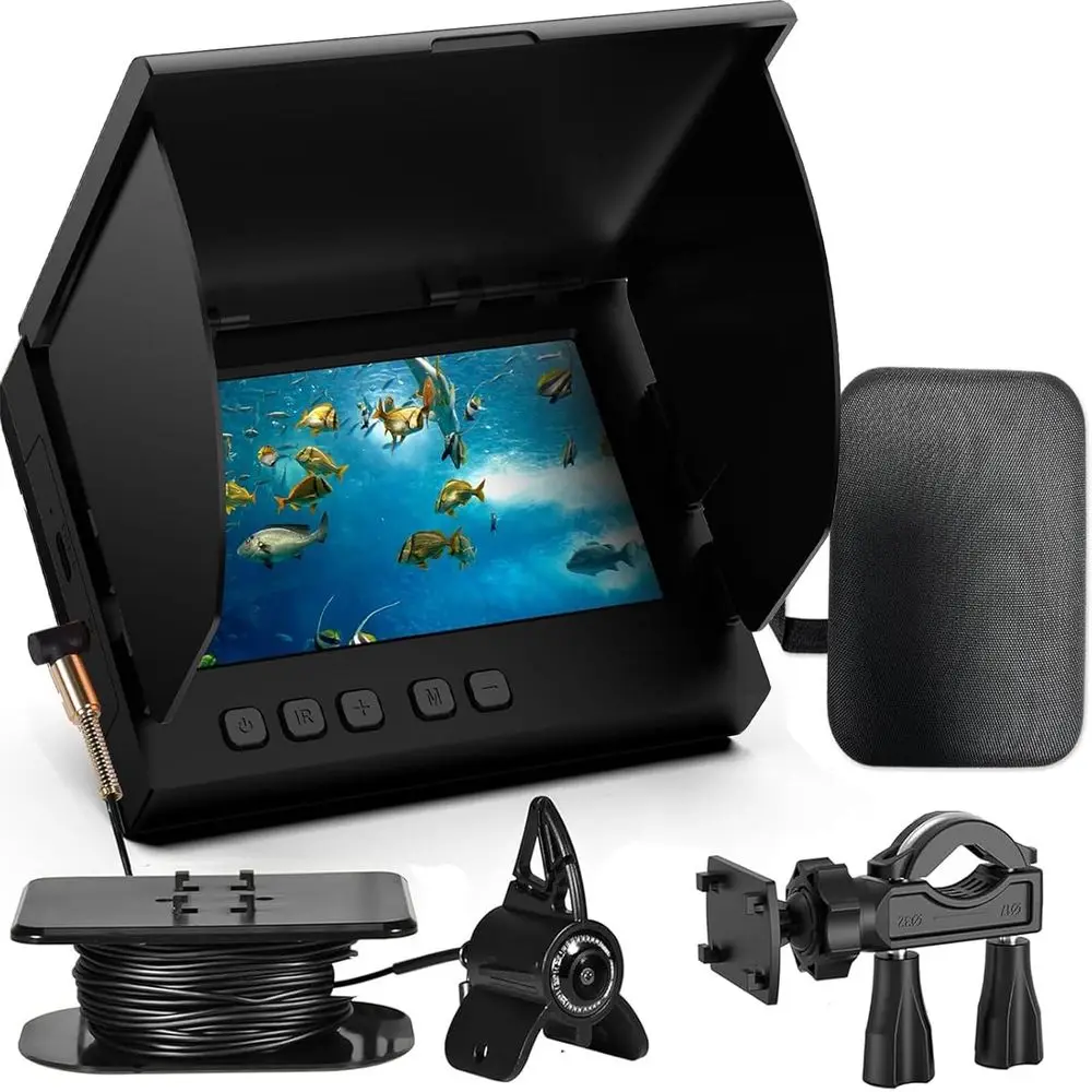 

4.3 IPS Screen Underwater Fishing Cam, 20M Cable, Storage Bag, 5000mAh Battery, 21 IR Lights for Ice & Pond Fishing
