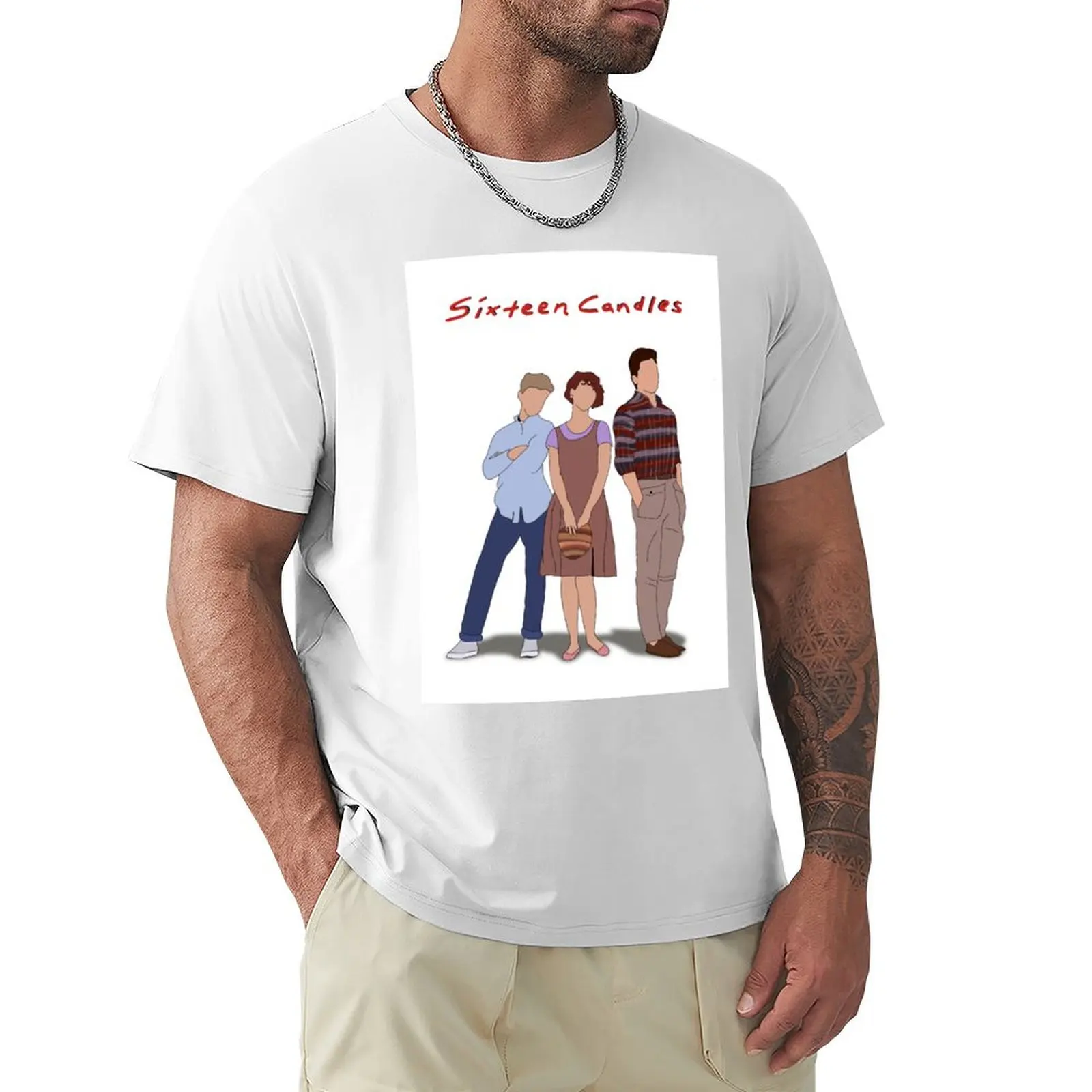 Sixteen Candles Movie Art T-shirt oversized kawaii clothes fitted t shirts for men