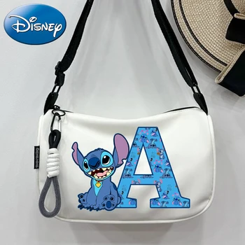 תיק צד חדש של סטיץ' דיסני עם אותיות קרטון, תיקי כתף קאוואי לנשים, תיק קניות לילדים עם נפח גדול לאחסון