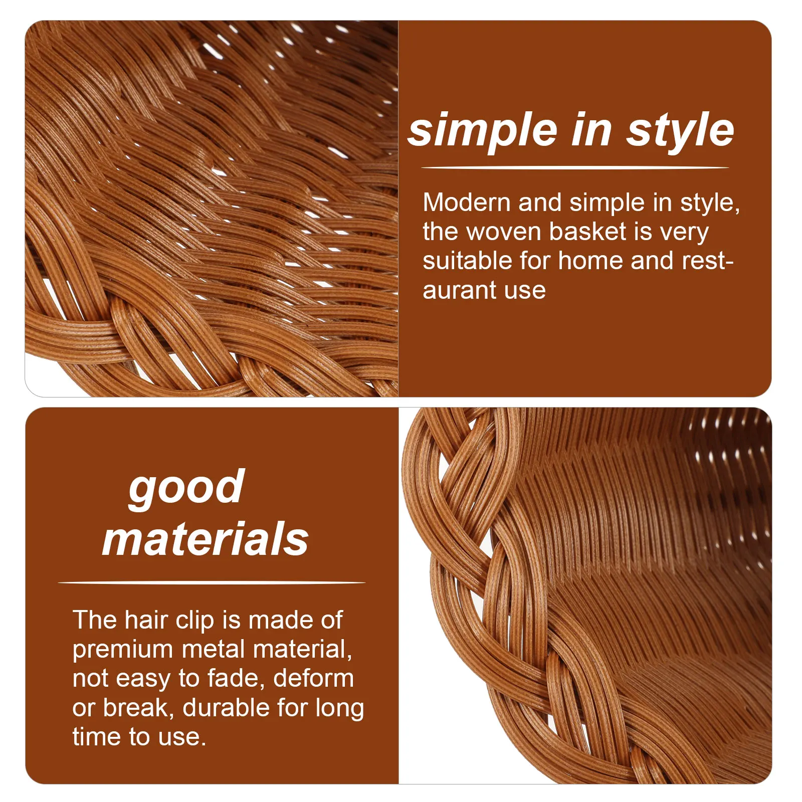 

Woven Horn Basket Caramel 18 5x3 5x28cm Multi purpose Decorative Storage Basket for Home Restaurant Fruit Snacks Bread Dessert