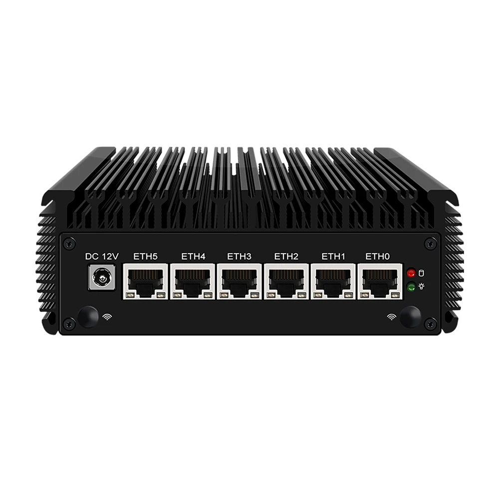 HUNSN ARJ04,Micro Firewall Appliance,Router PC,Celeron J4125,6 x Intel 2.5GbE I225-V B3 LAN, Pfsense,SIM Slot