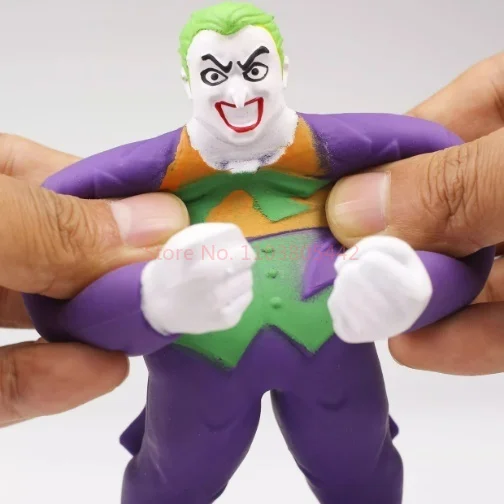 New Creative And Lovely Soft Vinyl Stress Relief Toy Dc Justice League Batman Flash Joker Figures Elastic Dolls Gift For Kids - view 3