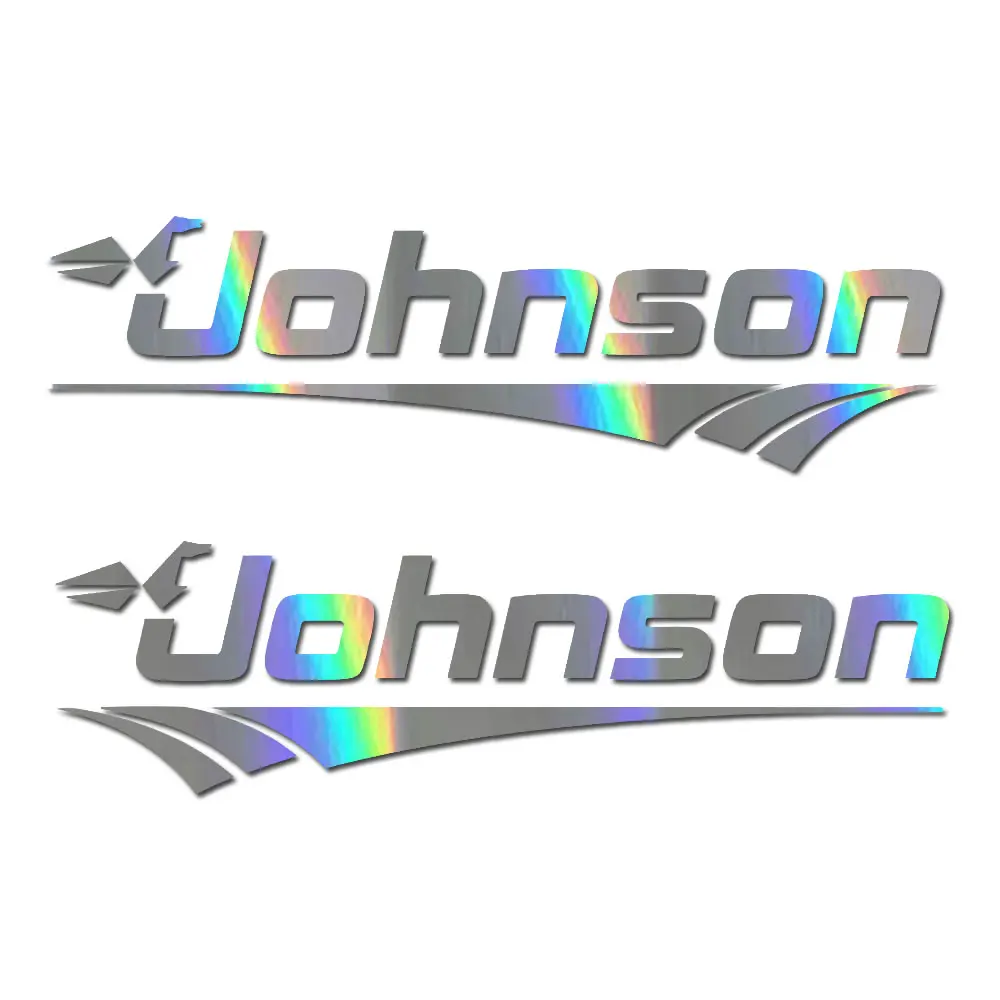 1 Pair For JOHNSON OUTBOARD Vinyl Decal Sticker Fishing SKI Boat