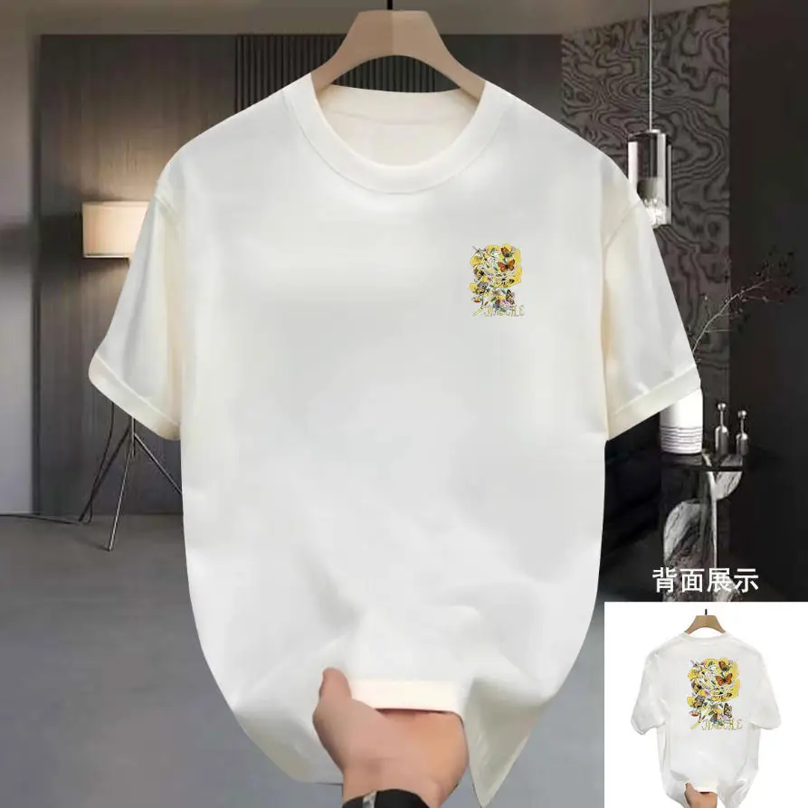 

Летняя мода 2025 года, футболка из 100% хлопка, мужская и женская модная повседневная уличная одежда, модная футболка с принтом