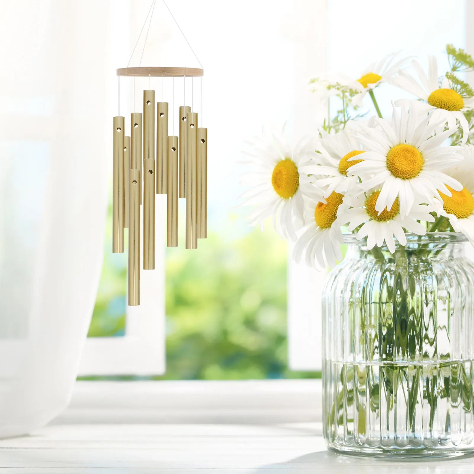 

12Pcs Aluminum Wind Chime Tubes for Wind Chime Making Kit Outdoor Indoor Decoration DIY Craft Supplies Replacement