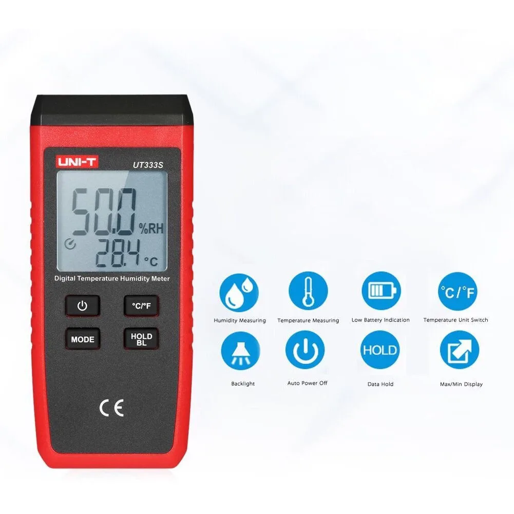 UNI-T UT333S Temperature Humidity Meter 2 In 1 Digital Thermometer Hygrometer Split Type Temperature Humidity Sensor Tester