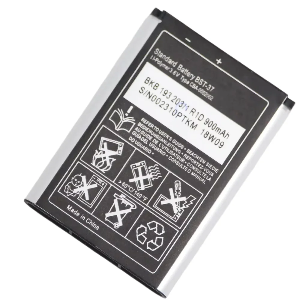 900mAh BST37 BST 37 BST-37 Rechargeable Battery for Sony Ericsson J100i K200i K750 D750i T280i V600 K610i W700 Mobile Batteries