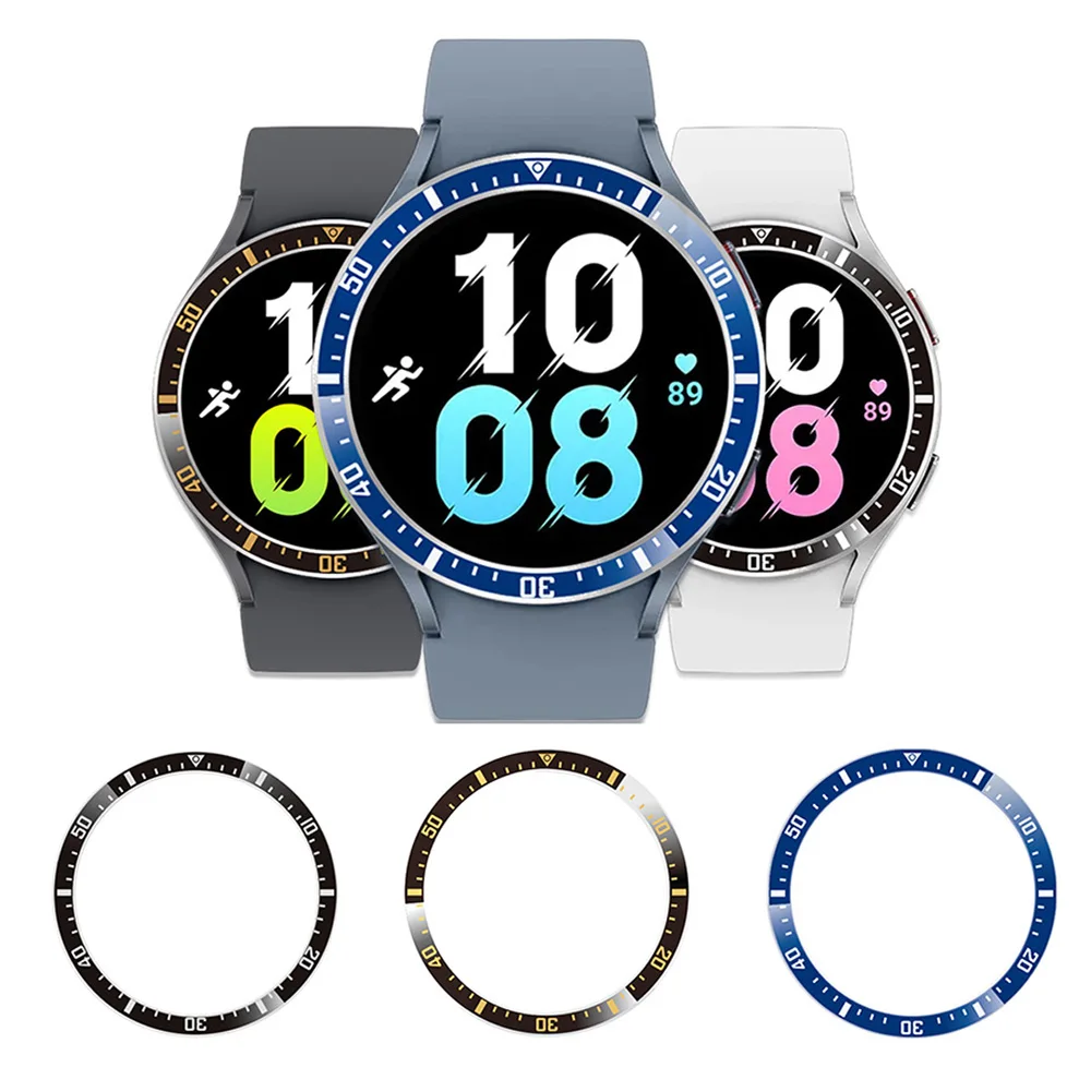 Bezel Ring for Samsung Galaxy Watch 6 40mm 44mm fit Watch6 Classic 43mm 47mm Stainless Steel Time Scale SM-R930/R940/R950/R960