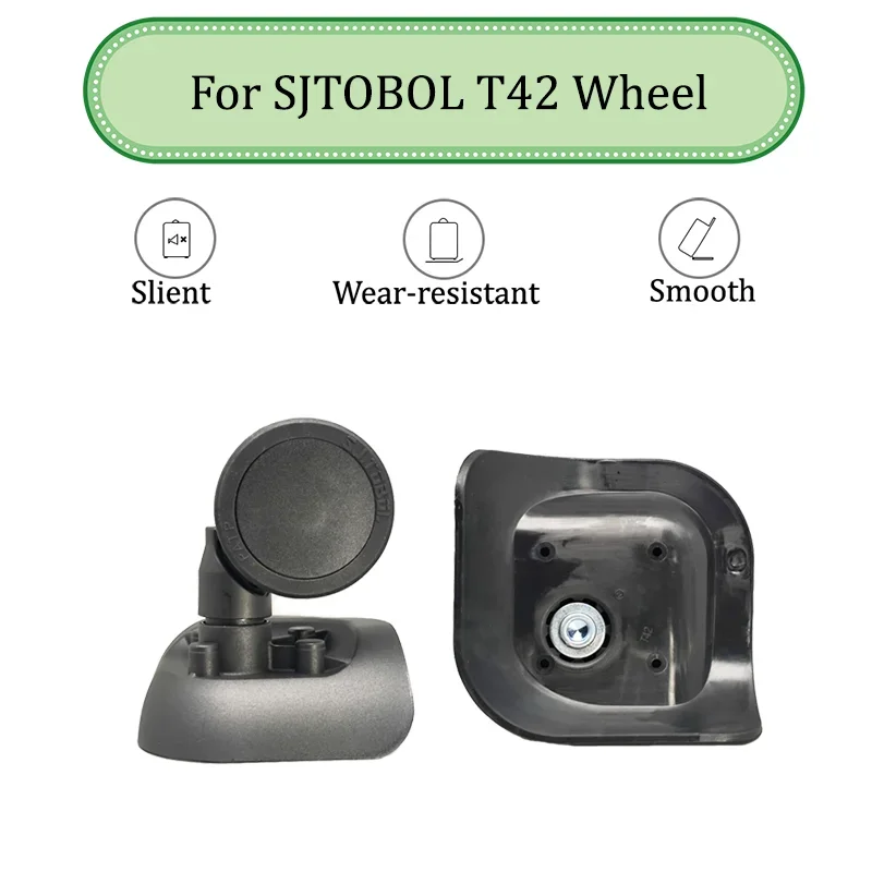 

For SJTOBOL T42 Black Universal Wheel Trolley Case Wheel Replacement Luggage Pulley Sliding Casters Slient Wear-resistant Repair