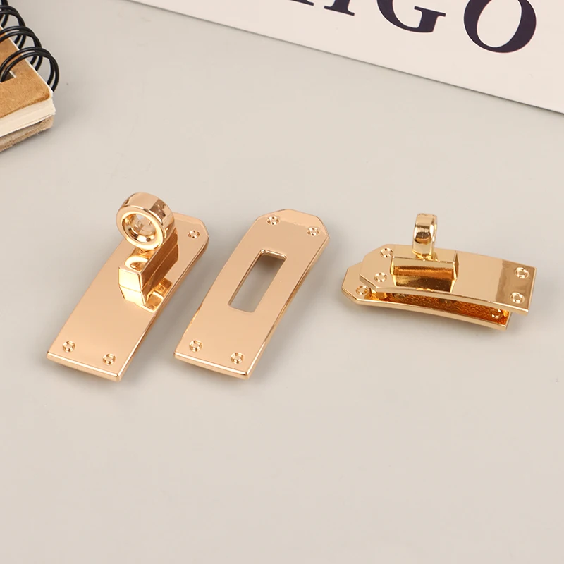 1Set Functional Bag Lock Set; Metal Buckles Clasp for Women's Purse Straps, Handbag Twist Locks DIY Hardware Components