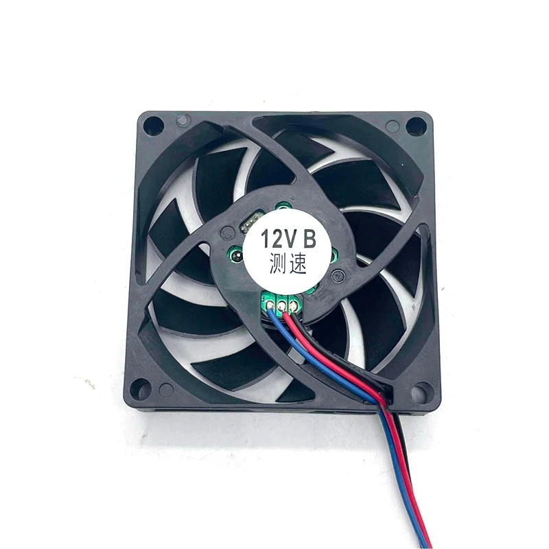 

7cm 7015 12V 0.30A 3-wire speed measuring fan with double ball bearing high air volume computer case power amplifier cooling fan
