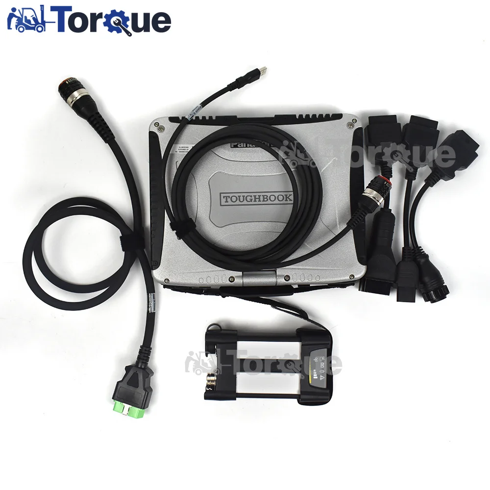 for Heavy Duty Truck For VOCOM 2 Diagnostic Tool For Truck Bus Construction Excavator Diagnostic Tool + CF19 Laptop PTT  V2.8