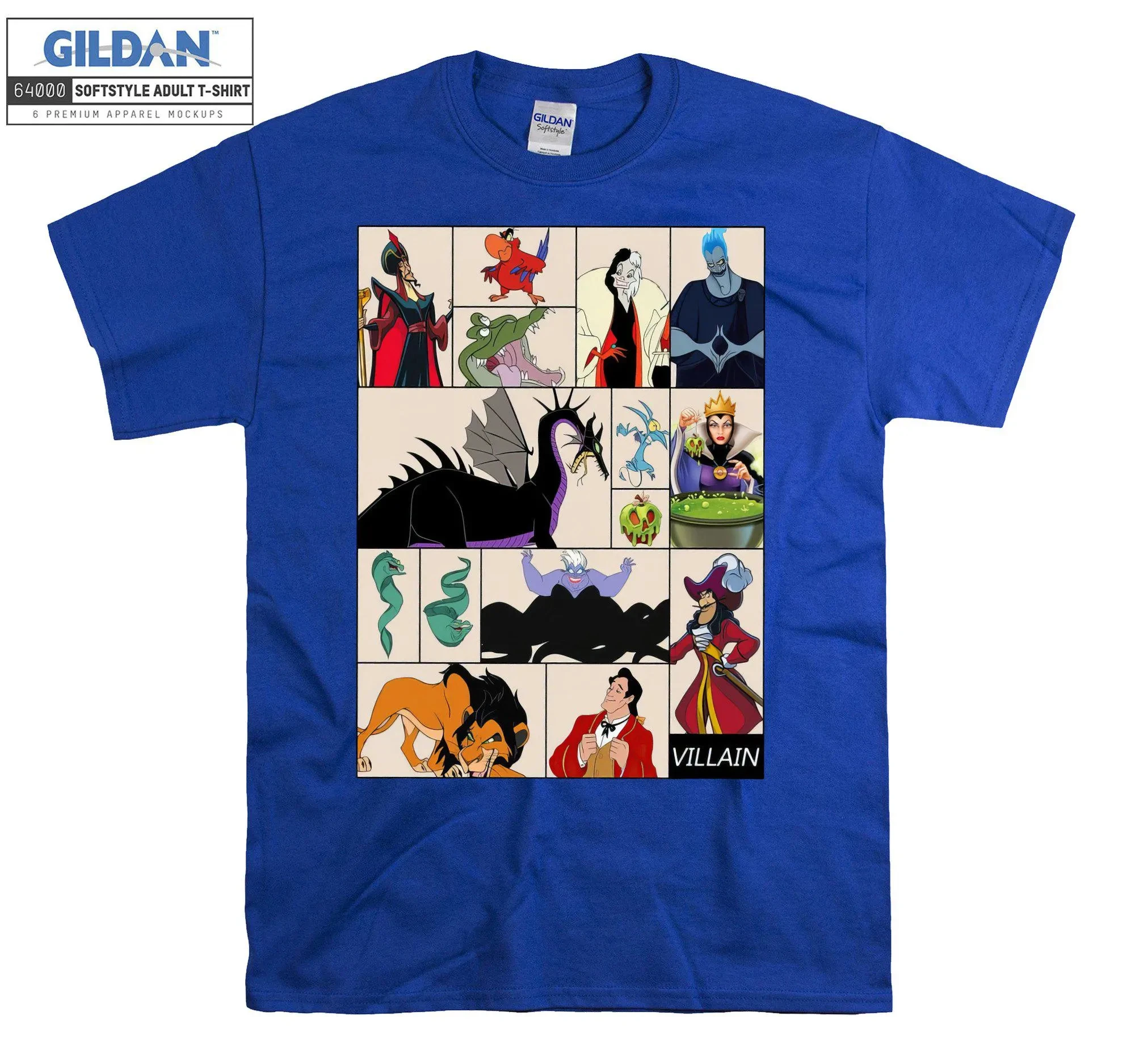 تي شيرت Disney Villains Box of Profile تي شيرت Hades Hook Scar Evil، هوديس للعطلات للأطفال والكبار، بيجامة عيد الميلاد القابلة للتخصيص