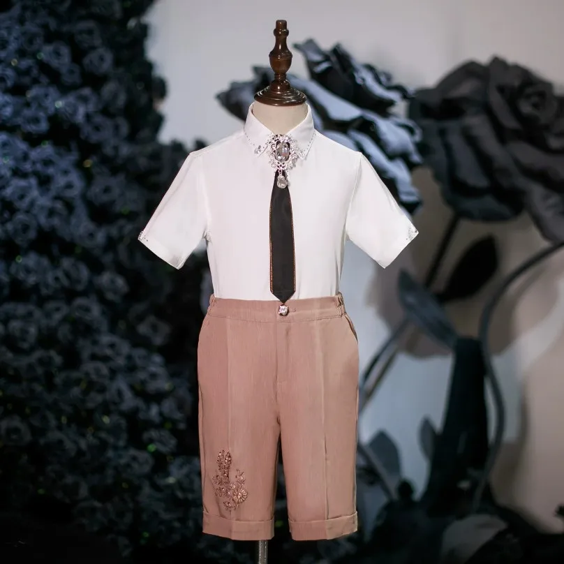Hochwertige Jungenanzüge für Hochzeit, Geburtstag, Trauzeugen-Outfit, Formelle Kinderanzüge A4999, Jungen-Abschlussanzug – Detail 3