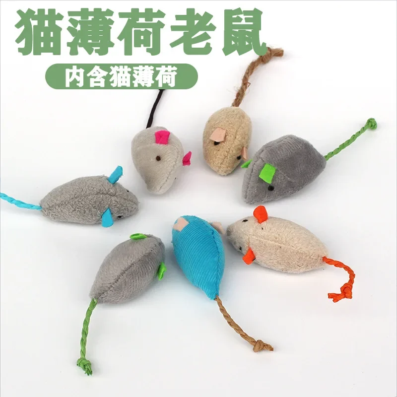 

New Cat Toy Plush Mouse Herbal Mouse Scratch Resistant Cat Mint Toys Interactive Pet Products Catnip Для Котов