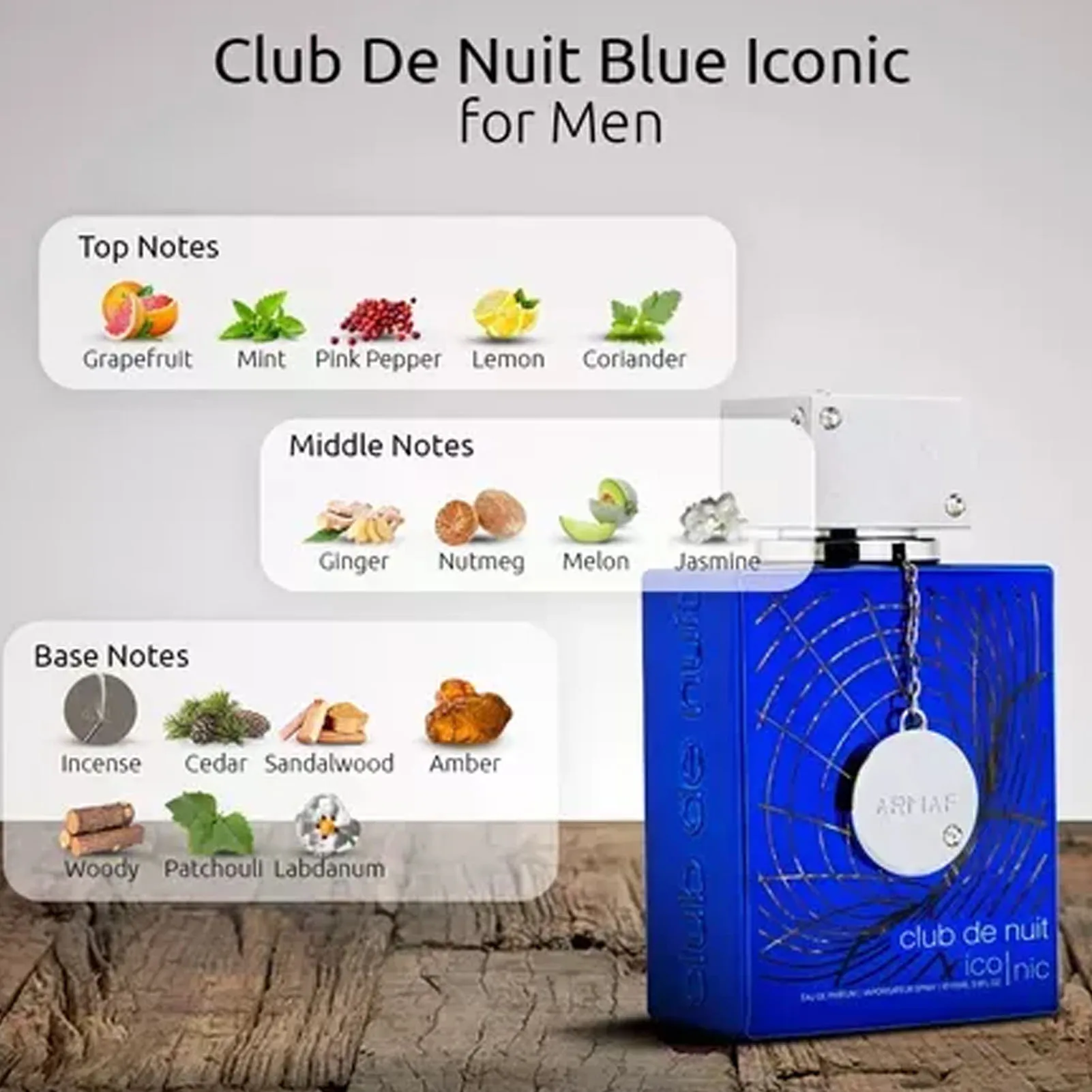 Armaf club de nuit ico |   Nic Perfume Feminino - 3.6fl.Oz Eau De Toilette e Spray Corporal |   De longa duração