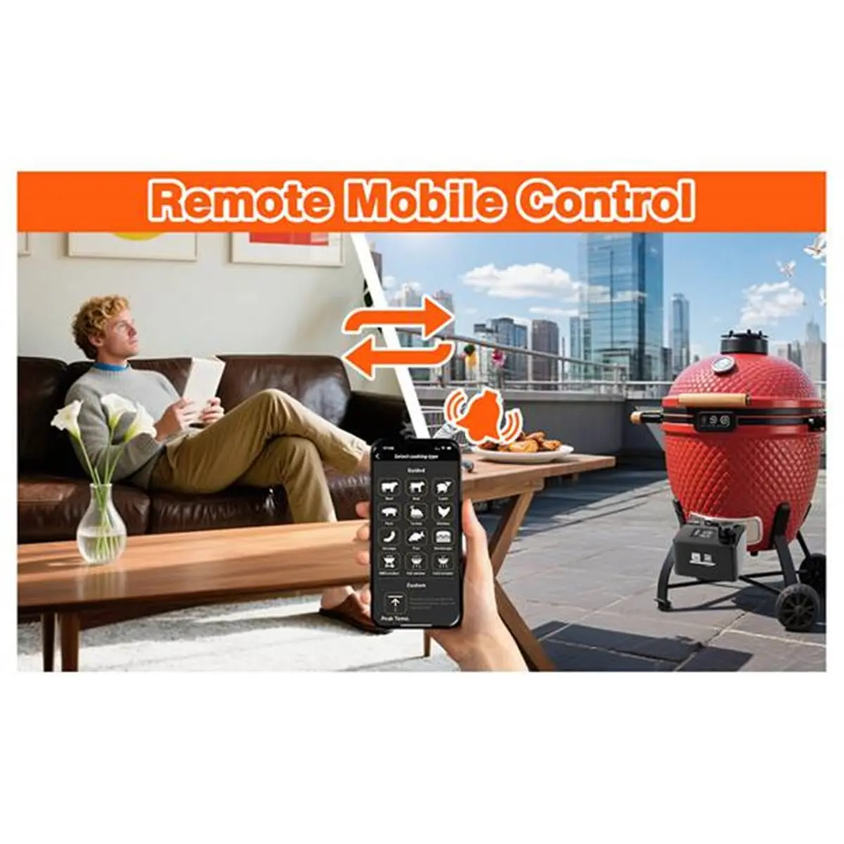 fitfit Bluetooth BBQ Grill Temperature Controller, Automatic Smoker Fan for Big Green Egg, Kamado Joe, Primo, Akorn Kamado
