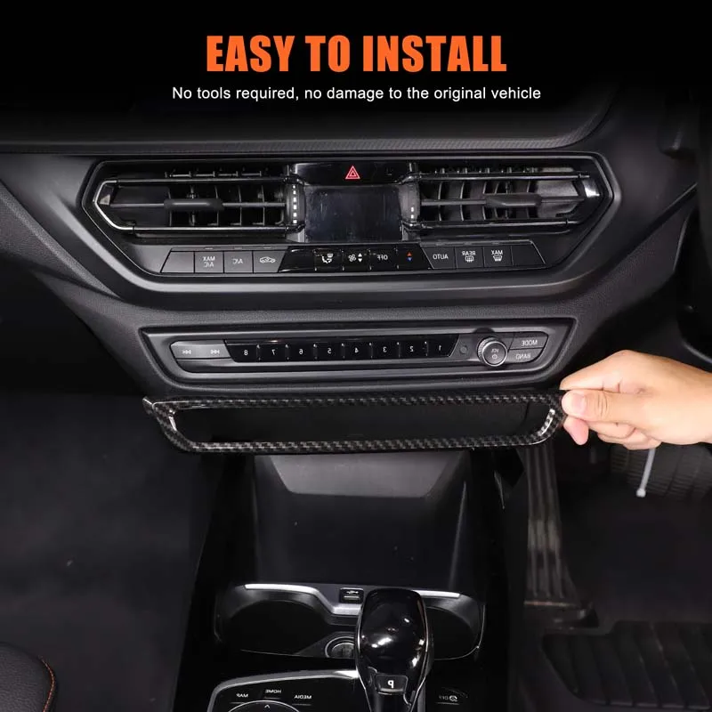 

For BMW 1 2 Series F40 F44 20-24 ABS Carbon Fiber Car Center Control Panel Volume Knob Frame Cover Trim Interior Car Accessories