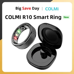 COLMI R10 Anillo inteligente con estuche de carga para hombres y mujeres, monitor de salud y sueño, resistente al agua hasta 5 ATM, modo multideporte