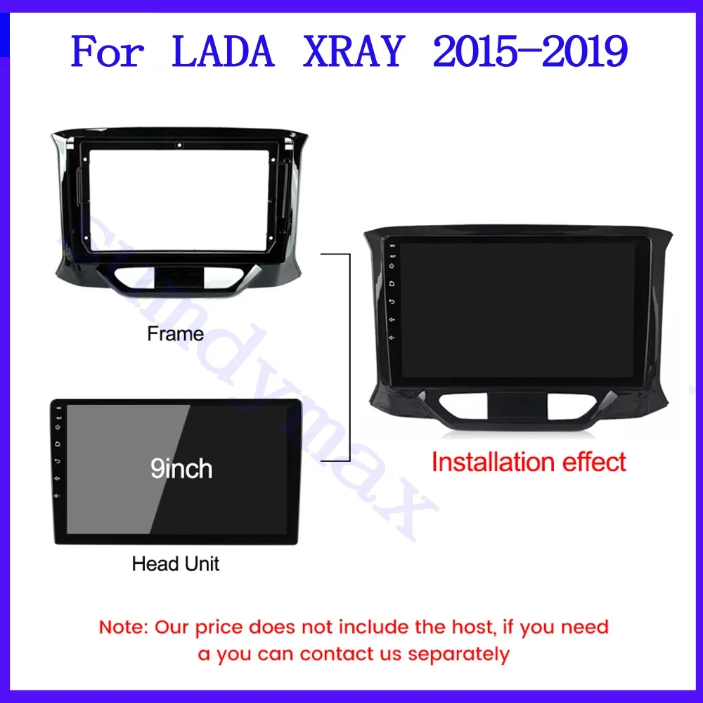 9 inch 2 Din Car Radio frame for LADA XRAY 2015-2019 car Radio Fascia Car Refitting Frame Panel