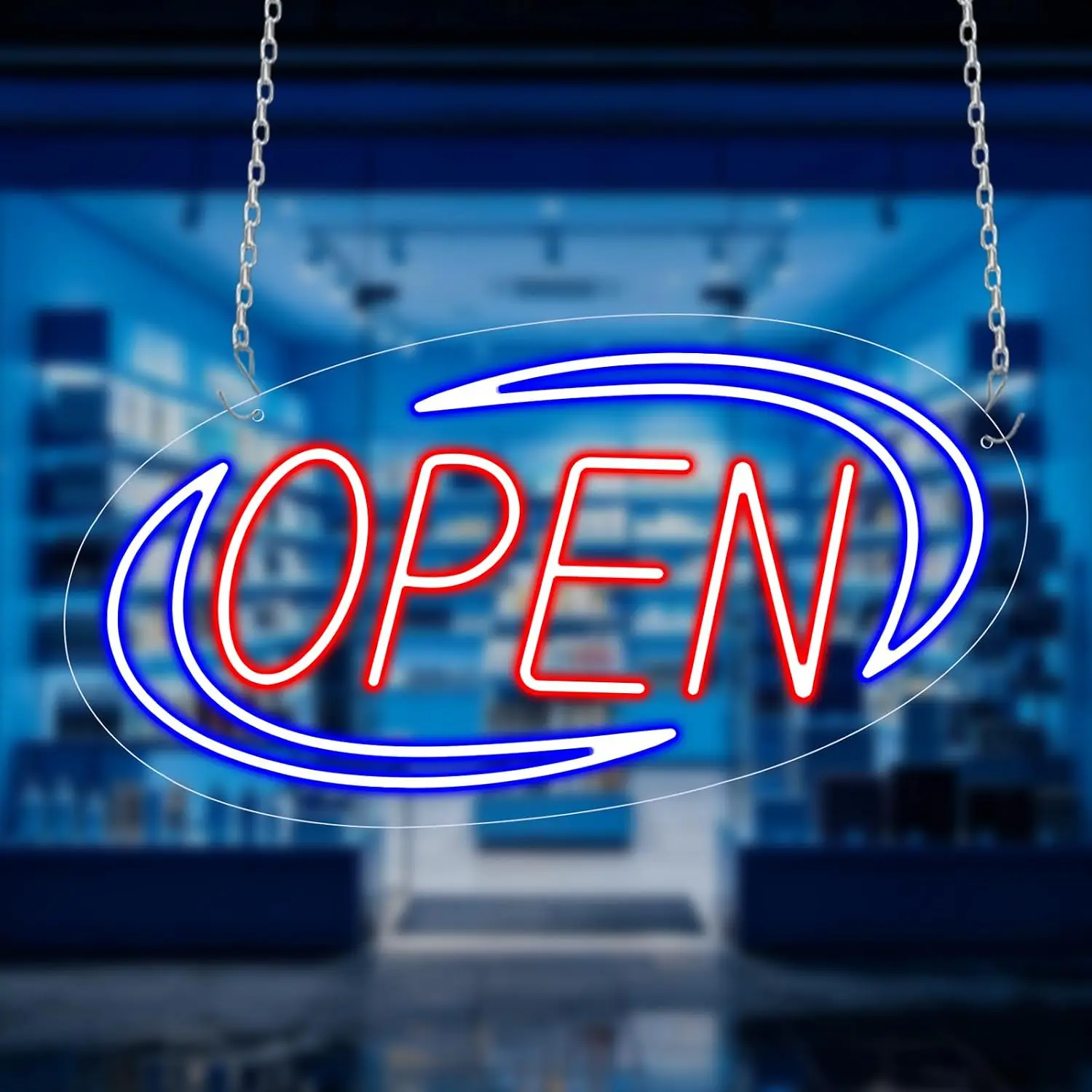 OPEN LED Neon Sign USB Powered Neon Light, Business Storefront Window Display Decor, Beauty Salon Shop Bar Cafe Decoration Gift
