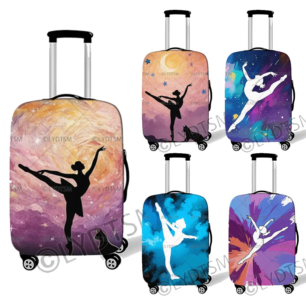 

18-30 дюймов мультфильм гимнастика искусство девушки принт чехол для багажа тренажерный зал спортивный чехол на тележке защитный чехол для чемодана