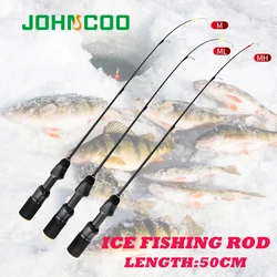 Winter Ice Fishing Rod 2 Section 50cm Winter Ice Fishing Rod Spinning Ultralight Ice Winter Fishing Pole Tackle