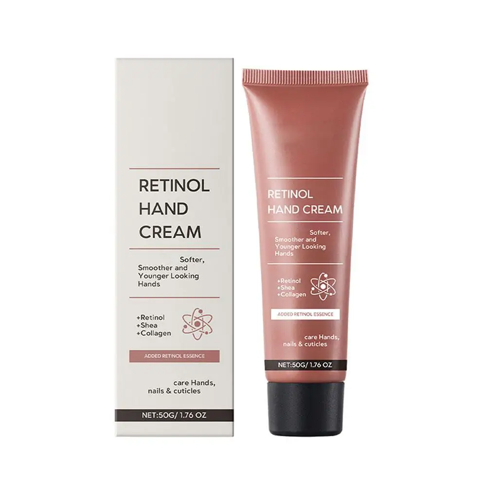 Crema de Manos con Retinol 50g con Manteca de Karité, Hidratante, Reduce Líneas Finas, Mejora la Piel Seca, Suaviza, Hidrata, Restaura la Suavidad