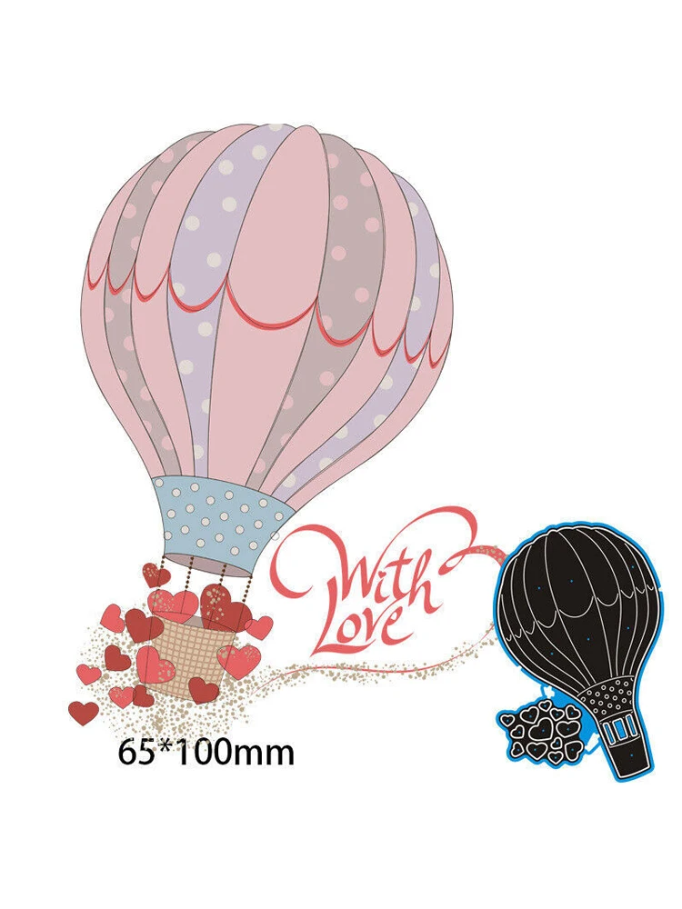 Hot Air Balloon Metal Cutting Dies Stencil Scrapbooking Diy Album Stamp Paper Card Embossing Decor Craft Knife Mould