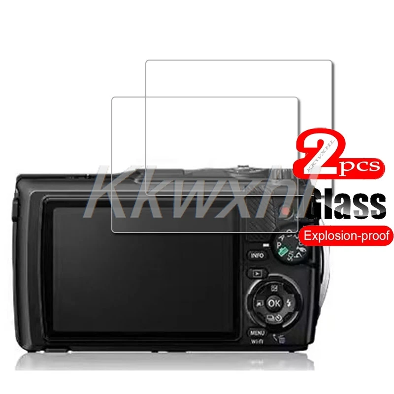 2 piezas de vidrio para Olympus OM5 OM3 E-P7 EP5 E-PL10 E-PL9 EPL8 EPL7 EPL6 PEN-F EM1 EM5 EM10 Mark II III IV, película protectora de pantalla