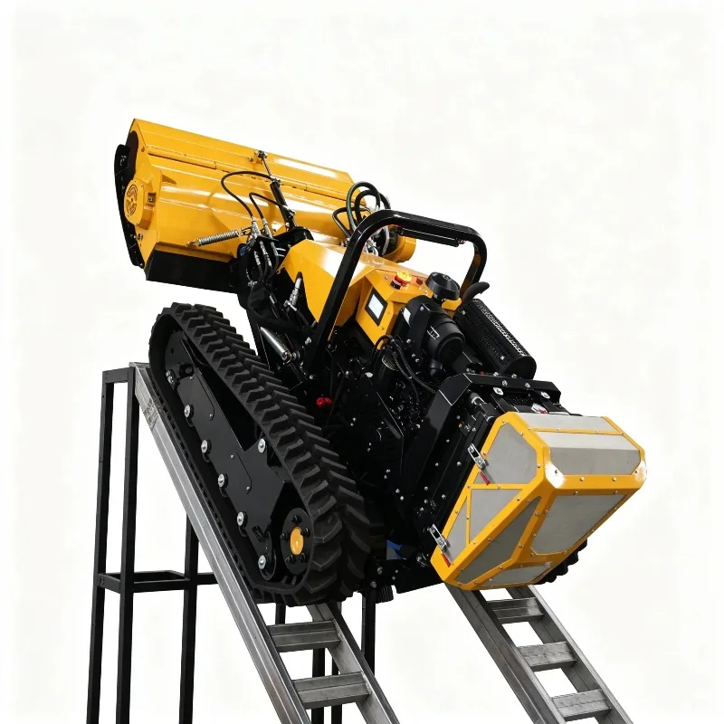 28.2kw Diesel Large Crawler Mulcher 1400mm Cut Remote Control Land Clearing Heavy Duty All-Terrain Slope Brush Forestry Mower