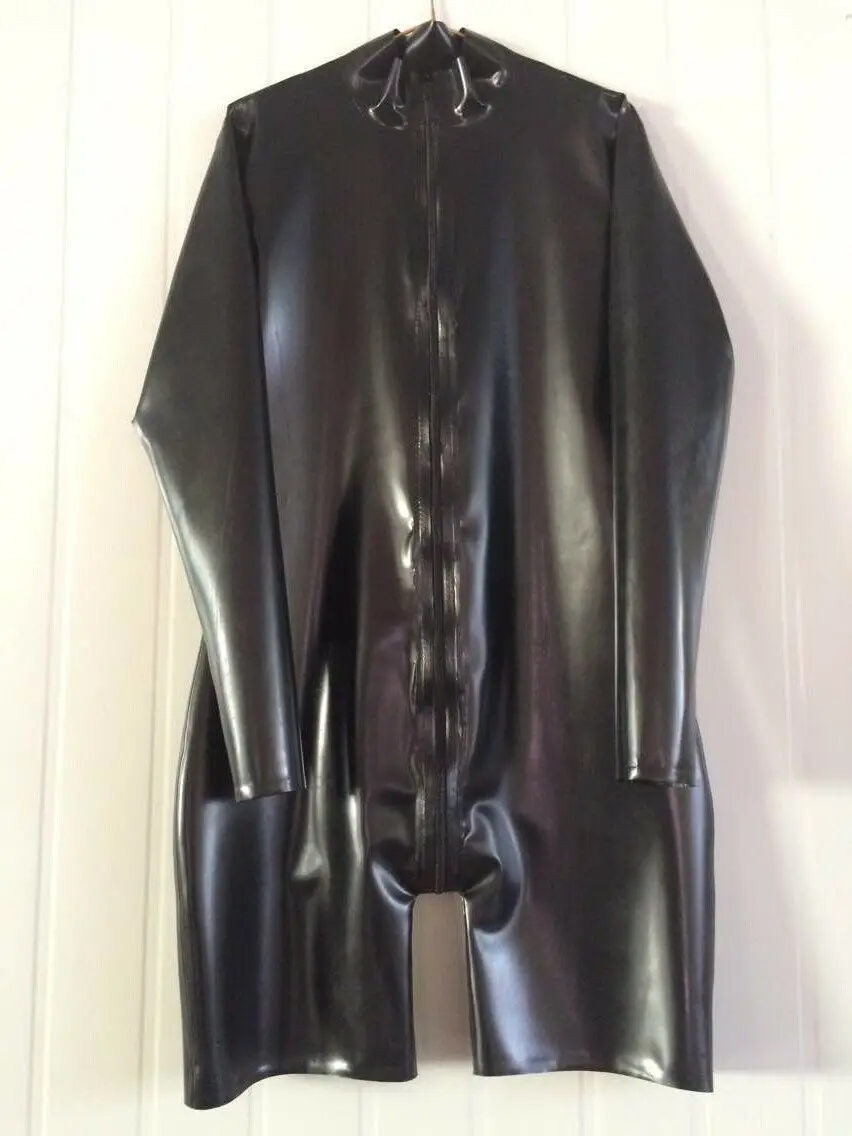 Collants Catsuit en Latex pour Hommes, Gummi Zentai Schwarz, GanzJulien DPMen Fashion, Halloween, Noël, Nouveau