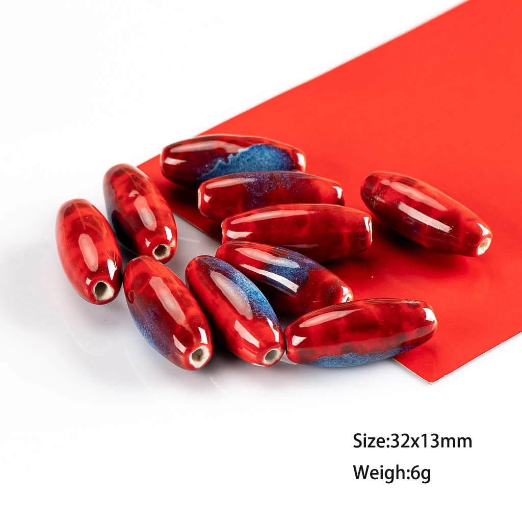 Special-shaped Ceramic Beads Porcelain Crafts Jewelry Handmade DIY Materials #MY304