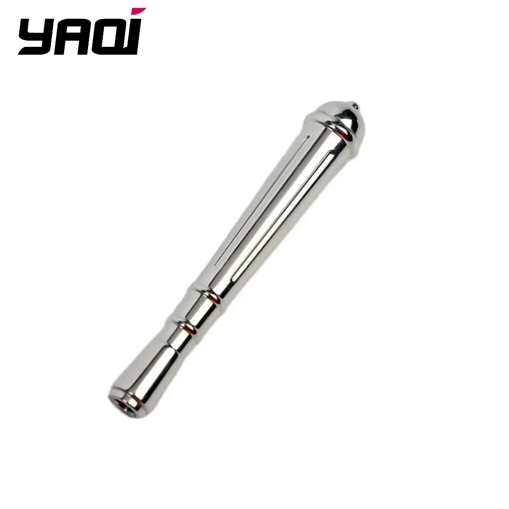 Yaqi Teardrop Polished Stainless Steel Men Safety Razor Handle 8-14.7mm Diameter And 90mm Handle Length Male Shaving Companion