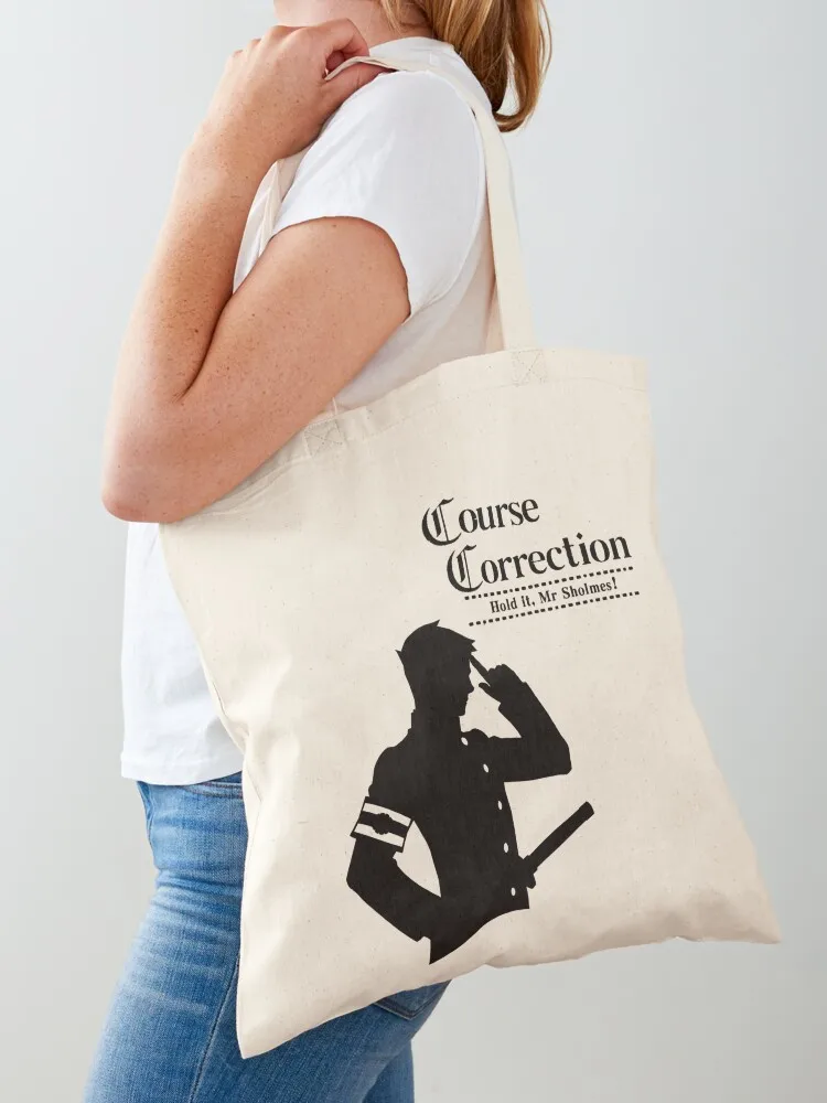 The Great Ace Attorney Course Correction Black Silhouette Tote Bag reusable shopping bag canvas tote