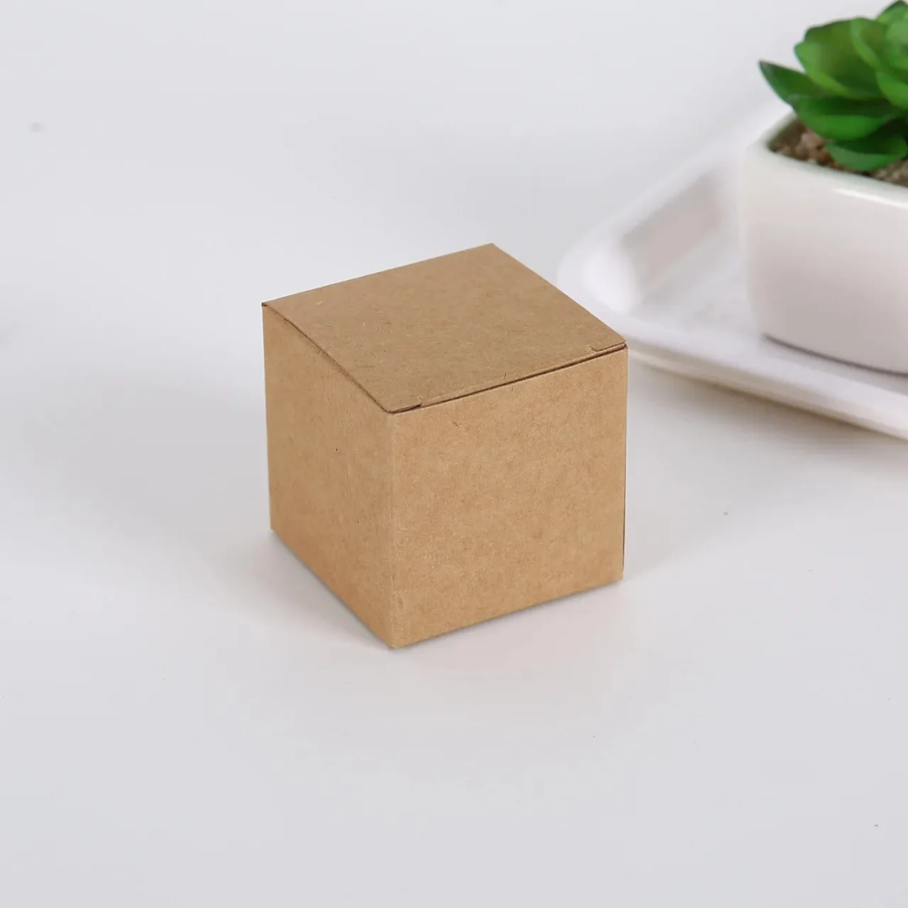 20pcs Small Paper Cardboard Box Brown Kraft White Black Red Packing Box For Handmade Soap Jewelry Candy Boxes