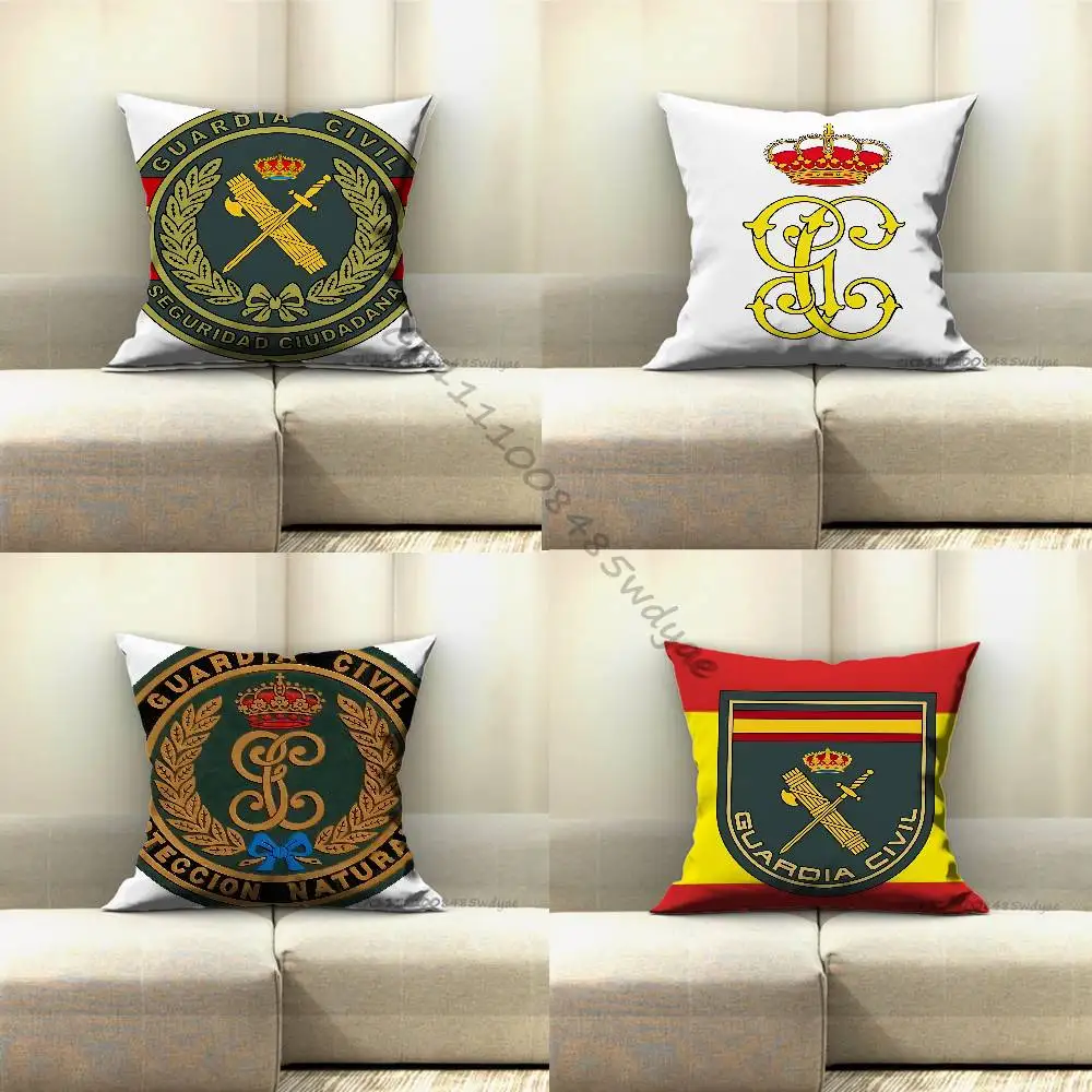Spanish GuardCivil Emblem Pillow for Sofa Seat Chair Decorative/Modern Home Decor Print Throw Cushion Travel Souvenir FamilyGift