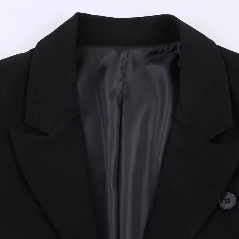NLZGMSJ 2026 Spring Fashion Vintage Asymmetry Stylish Long Women Blazer Office Lady Fashion Jacket Female Blazer