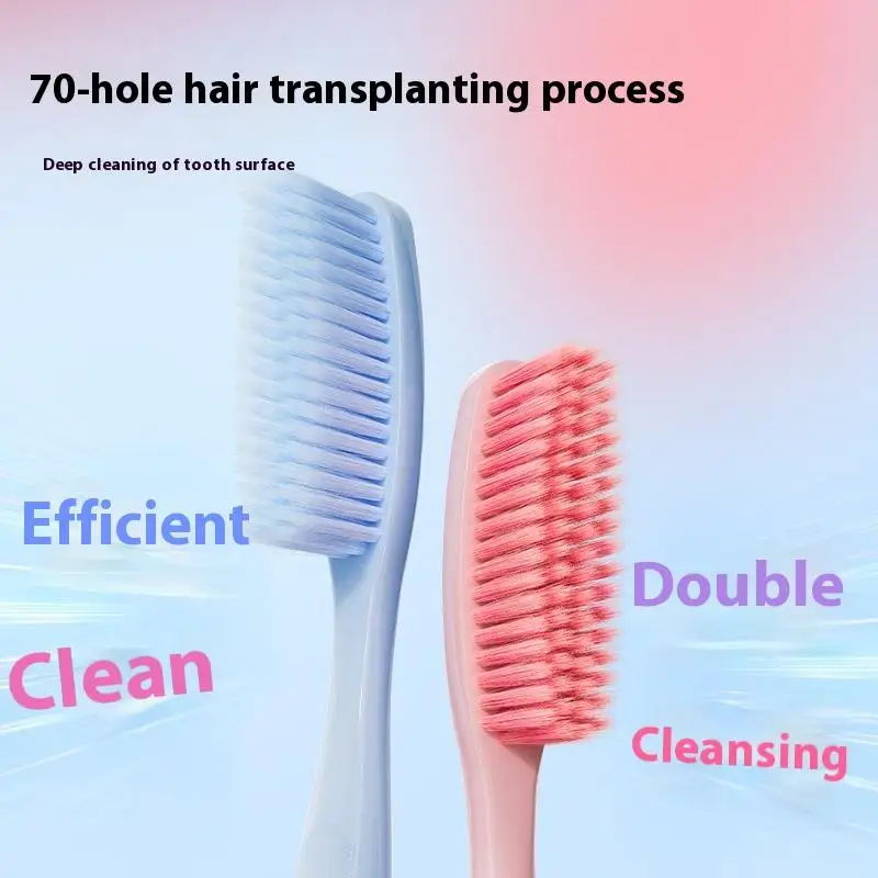 ⭐HOT❗ 1/3PC Long Headed Soft Bristled Adult Toothbrush Simple Household Independent Packaging Deep Clean Gum Oral Teeth Bacteria
