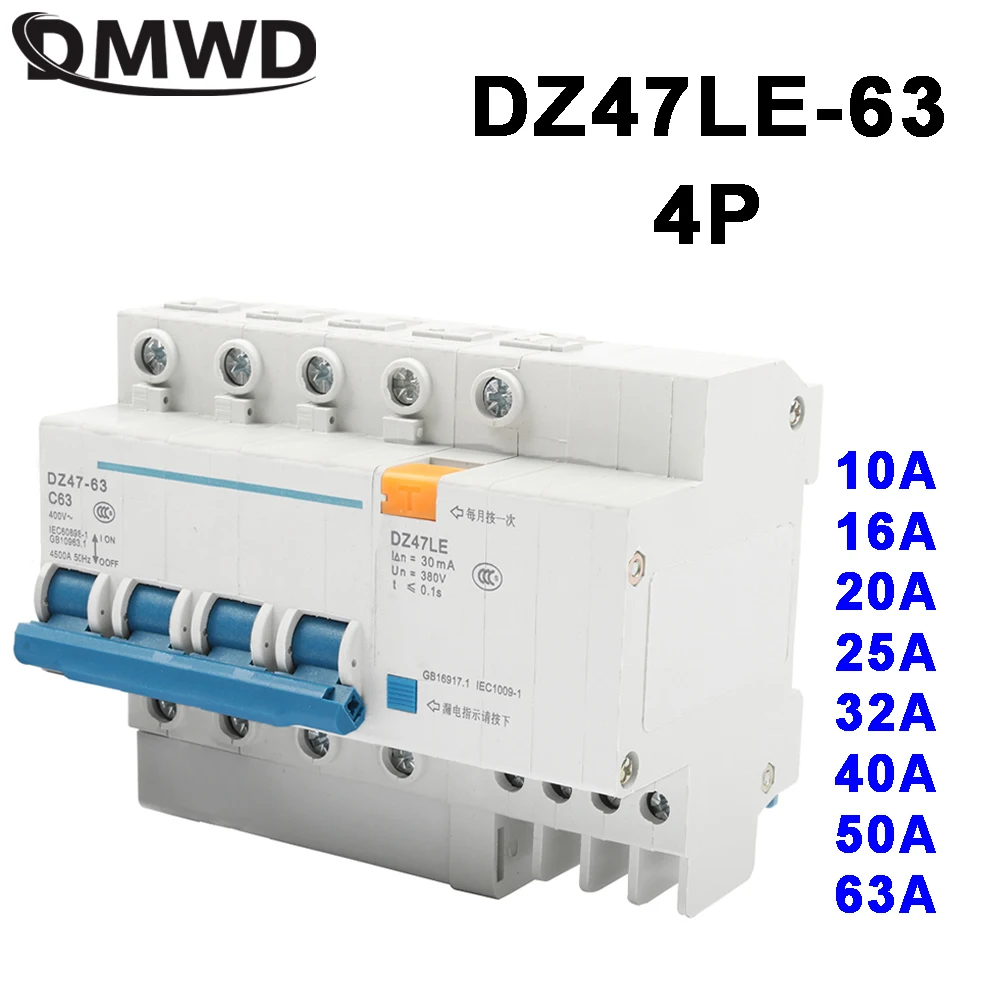 DZ47LE-63 4P 10A 16…