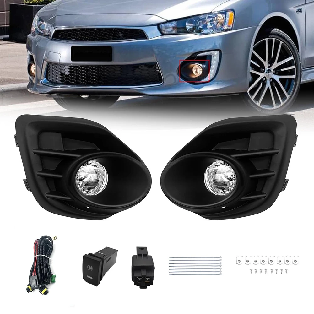 

Противотуманные фары для Mitsubishi Lancer 2016-2017, галогенные, передние, в сборе с проводкой и переключателем