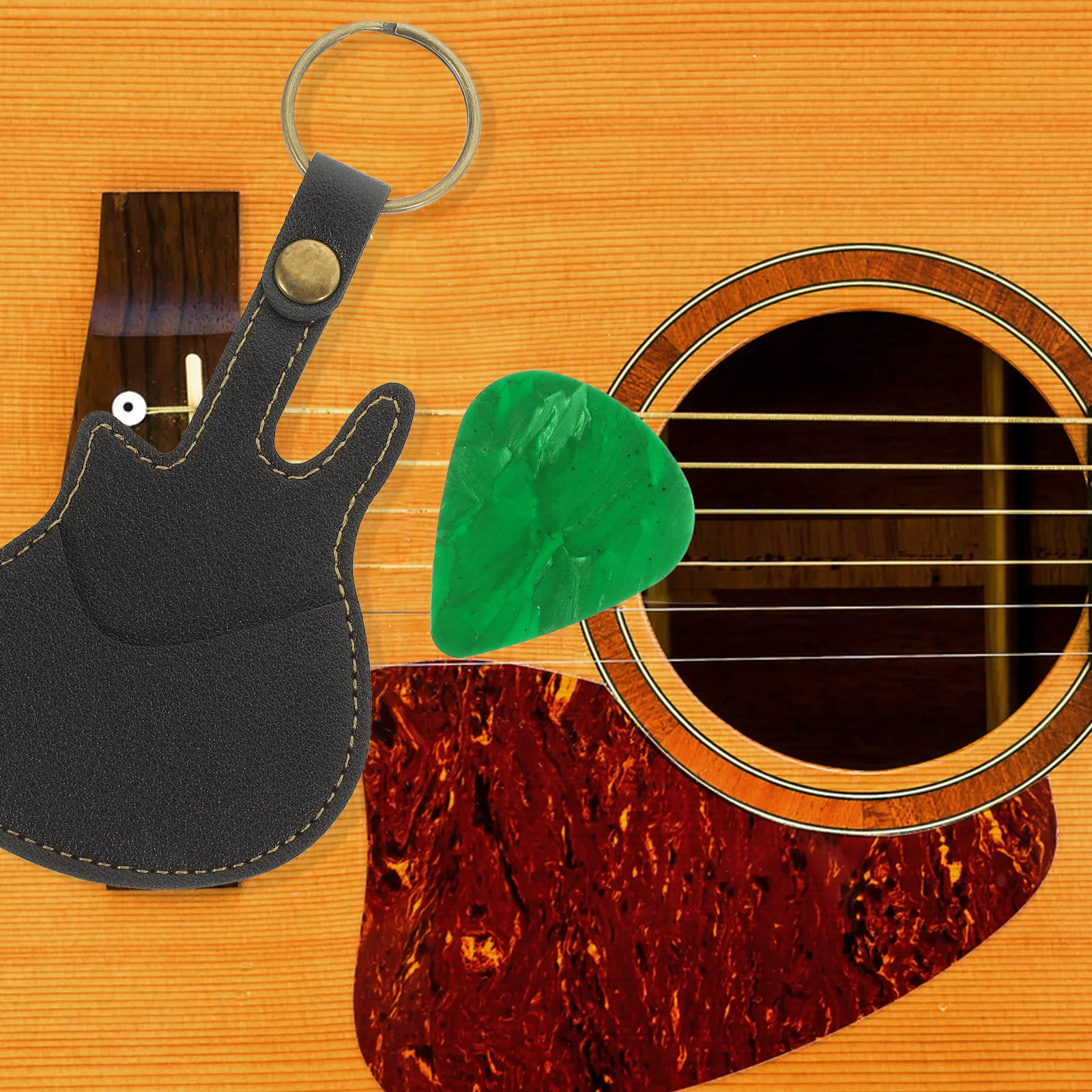 

Pick Storage Bag Musical Instrument Guitar Case Heavy Cases Picks Pu Child Bags Plectrums Holder