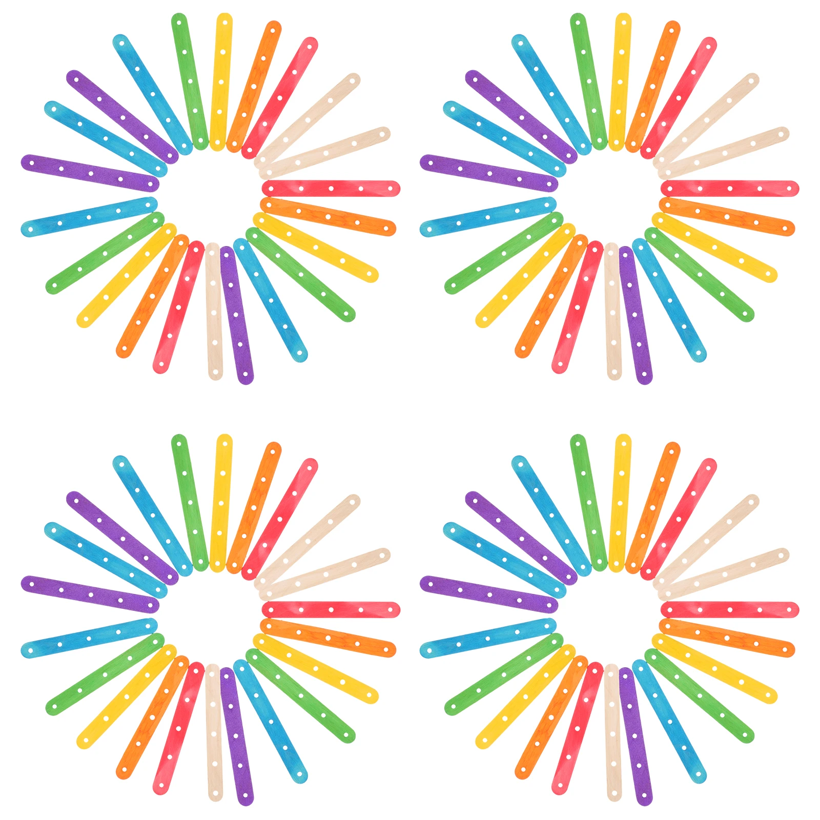 

100pcs Ice Cream Sticks Sorbet Diy Popsicle Stick Craft Lollypop DIY Colored Food Grade Safe Durable Kids Supplies